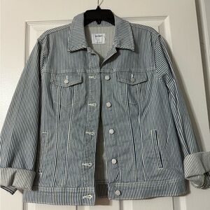 Old Navy Striped Denim Jacket